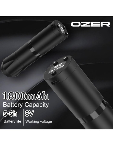 Kit de Pluma de Tatuaje Inalámbrica OZER con Accesorios