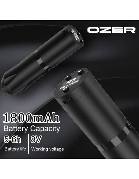 Kit de Pluma de Tatuaje Inalámbrica OZER con Accesorios