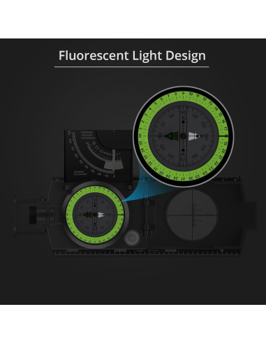 Brújula Proster PST250 con Clinómetro para Camping y Senderismo