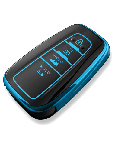 Funda de Llave Tukellen TPU Azul para Toyota 2020-2024