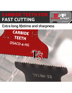 Hojas de Sierra Oscilante S&F Carburo 4 Pzas Ajuste Universal 2