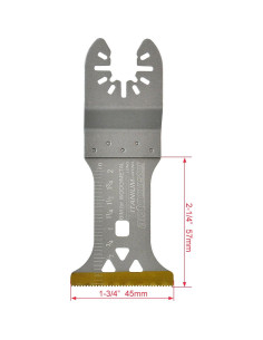 Hoja de sierra oscilante Bi-Metal Titanio 3 Piezas 2
