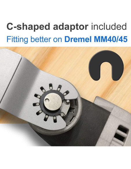 Hoja de sierra oscilante Bi-Metal Titanio 3 Piezas