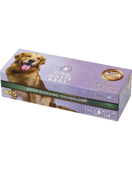 Bolsas para Desechos de Perros BOS - Sin Olores - 90 Pzas