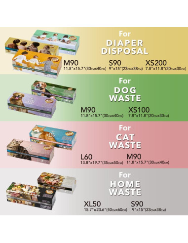 Bolsas para Desechos de Perros BOS - Sin Olores - 90 Pzas