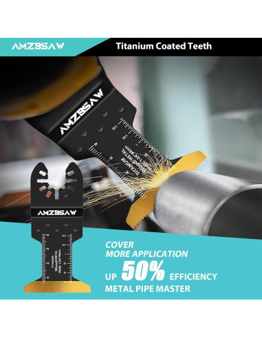 22 Cuchillas de Multiherramienta Titanio AMZBSAW 3 Tipos 16cm