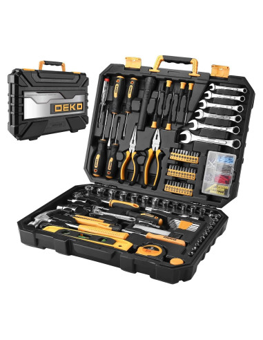 DEKOPRO Kit de Herramientas 208 Piezas para Bricolaje