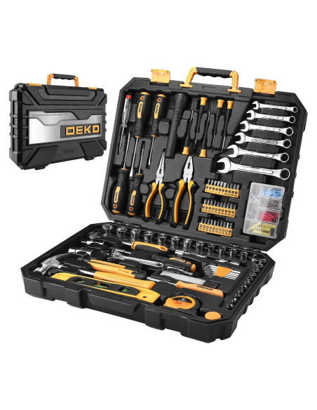 DEKOPRO Kit de Herramientas 208 Piezas para Bricolaje