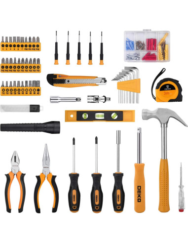 DEKOPRO Kit de Herramientas 208 Piezas para Bricolaje