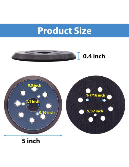 Pad de Lijadora 12.7 cm SHUTTLE GENIUS 8 Agujeros
