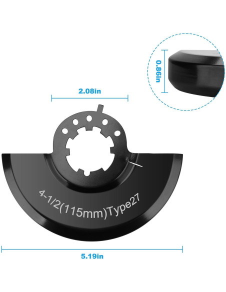 Protector de disco para amoladora Hugexpen 43-54-0155 11,43 cm Protector de disco para amoladora Hugexpen 43-54-0155 11,43 cm