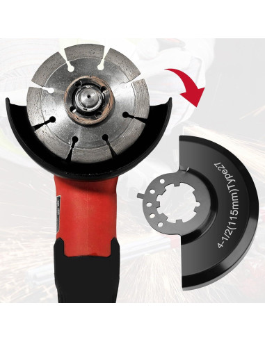 Protector de disco para amoladora Hugexpen 43-54-0155 11,43 cm