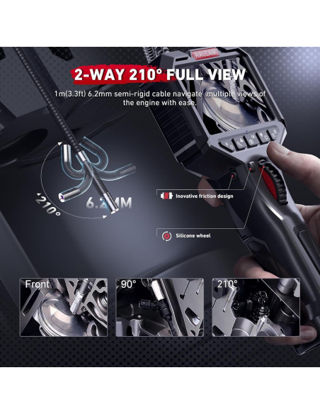 Borescopio Ralcam Articulado 6.2mm HD con Luz LED