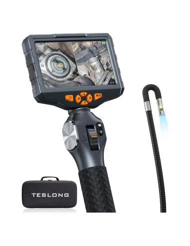 Borescopio Articulado Teslong TD500 con Doble Cámara y Pantalla 5"
