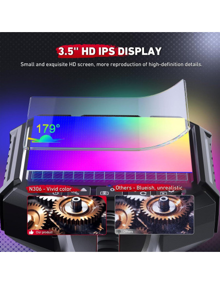 Borescopio Ralcam Articulado 6.2mm HD con Luz LED