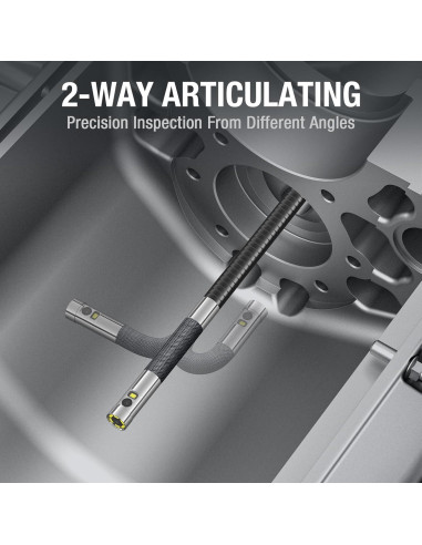 Borescopio Articulado Teslong TD500 con Doble Cámara y Pantalla 5"