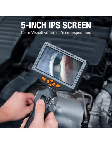 Borescopio Articulado Teslong TD500 con Doble Cámara y Pantalla 5"