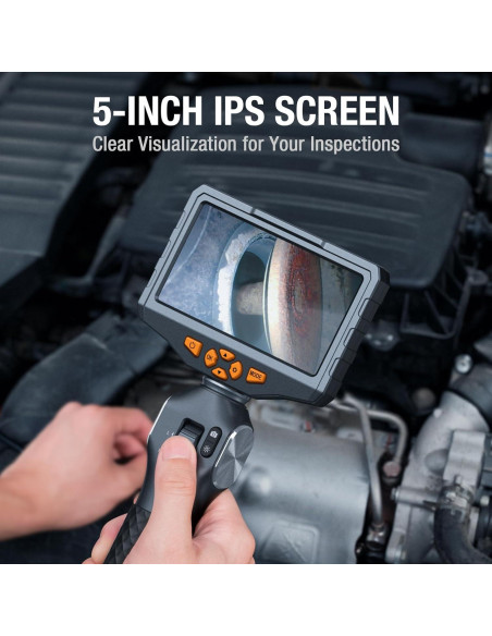 Borescopio Articulado Teslong TD500 con Doble Cámara y Pantalla 5"