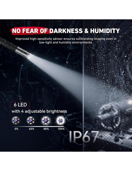 Borescopio Ralcam Articulado 6.2mm HD con Luz LED