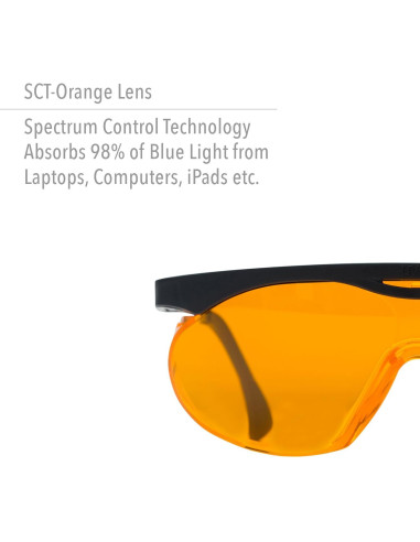 Gafas de computadora Uvex Skyper SCT-naranja, antirreflejo