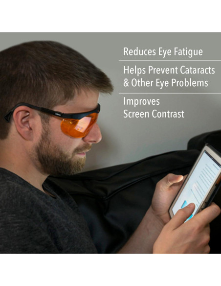 Gafas de computadora Uvex Skyper SCT-naranja, antirreflejo