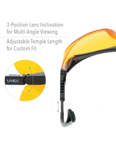 Gafas de computadora Uvex Skyper SCT-naranja, antirreflejo