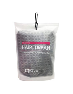 Turbante de Microfibra GIOVANNI Secado Rápido Gris 137x76cm