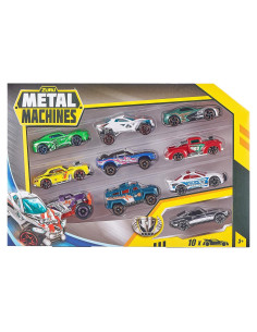 Coches de Carreras Mini Metal Machines ZURU Paquete 10