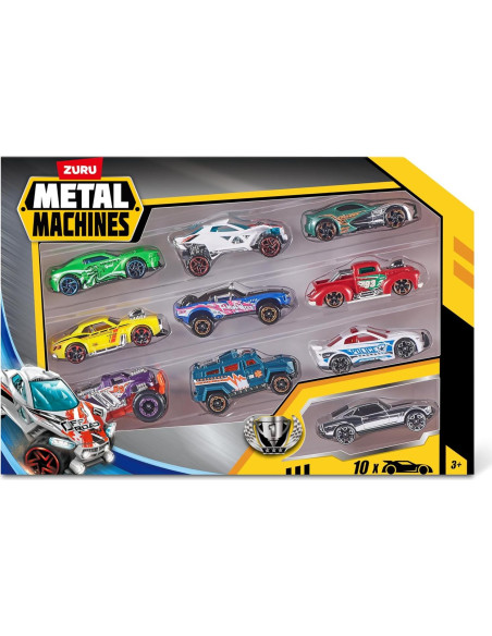 Coches de Carreras Mini Metal Machines ZURU Paquete 10