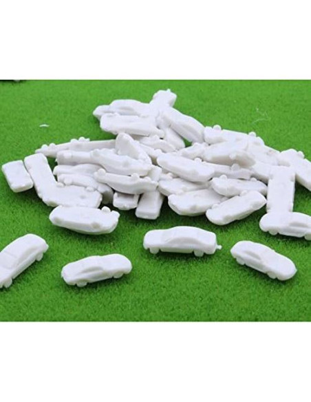 Coches de Modelo Blanco a Escala 1:300 SZZJ - Paquete de 100