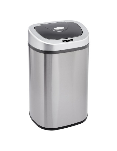 Cubo de Basura Automático Amazon Basics 80L Acero Inoxidable