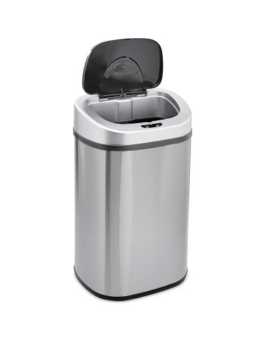 Cubo de Basura Automático Amazon Basics 80L Acero Inoxidable