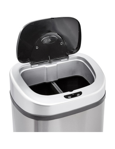 Cubo de Basura Automático Amazon Basics 80L Acero Inoxidable