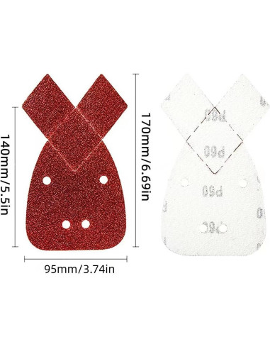 50 Almohadillas de Lijado DUSJVYUE para Lijadora Black and Decker