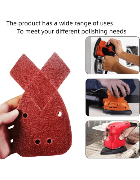 50 Almohadillas de Lijado DUSJVYUE para Lijadora Black and Decker