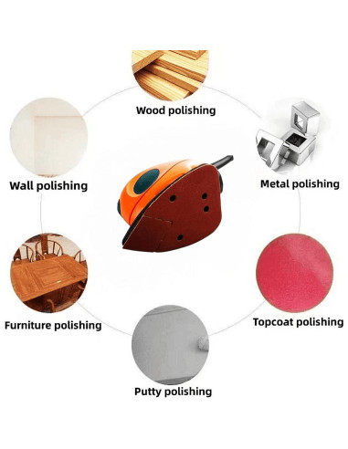 50 Almohadillas de Lijado DUSJVYUE para Lijadora Black and Decker