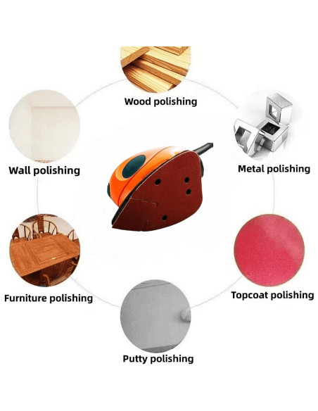 50 Almohadillas de Lijado DUSJVYUE para Lijadora Black and Decker