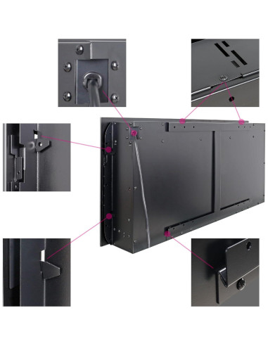 Chimenea Eléctrica Genérico 106 cm Vidrio Templado Control Remoto