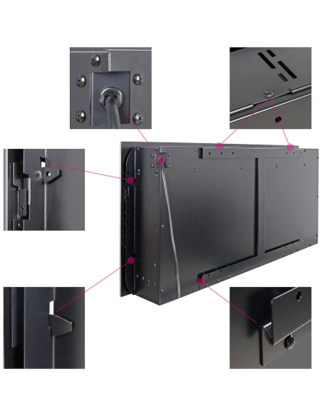 Chimenea Eléctrica Genérico 106 cm Vidrio Templado Control Remoto