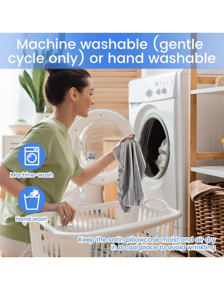 Funda de Almohada Contour OWTWCNL de Seda Imitación Gris 63x42.5cm