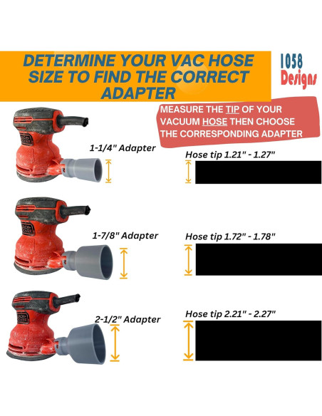 Adaptador de Manguera de Aspiradora 1058 Designs BDR14-G-IN1
