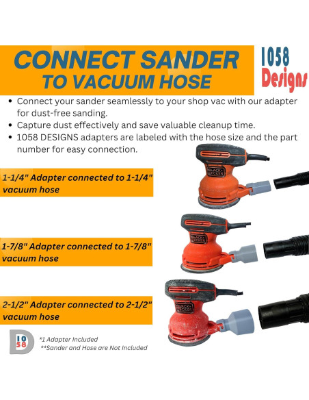 Adaptador de Manguera de Aspiradora 1058 Designs BDR14-G-IN1