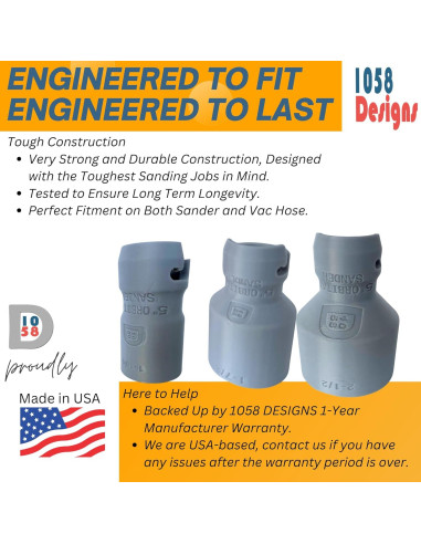 Adaptador de Manguera de Aspiradora 1058 Designs BDR14-G-IN1