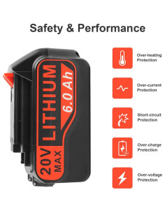 Batería de Litio 20V 6.0Ah Black & Decker Compatible 2