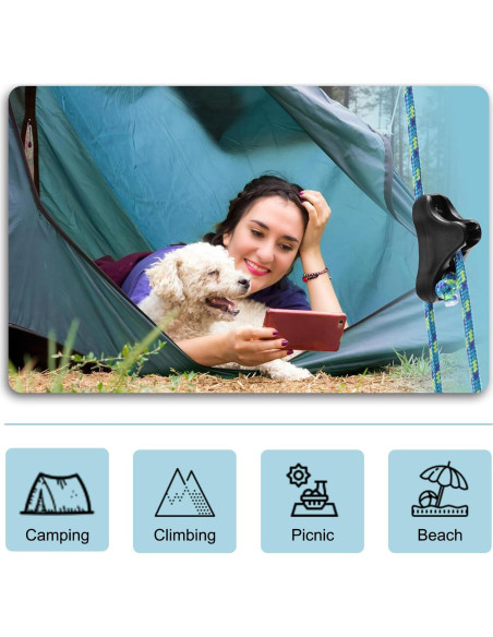 12 Tensores de Cuerda Ultraligeros CooBigo para Camping 3-5mm