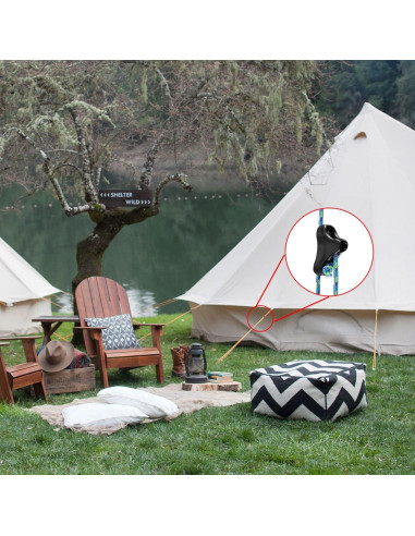 12 Tensores de Cuerda Ultraligeros CooBigo para Camping 3-5mm