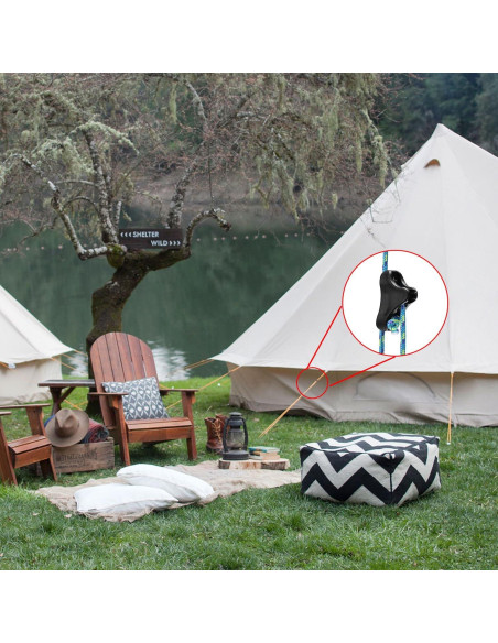 12 Tensores de Cuerda Ultraligeros CooBigo para Camping 3-5mm