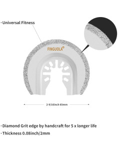 Juego de Hojas Oscilantes de Diamante FINGUOLA 4PCS Semicircular 2