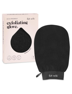 Guante Exfoliante Kitsch Negro - Exfoliador Corporal Profundo 1pc