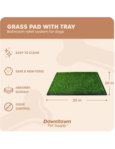Alfombrilla Césped para Perros Downtown Pet Supply 50x63 cm 2
